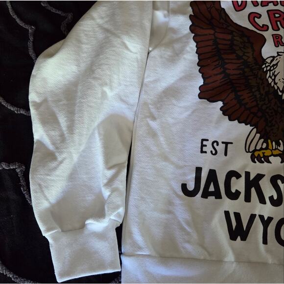 Diamond Cross Ranch Crew Sweatshirt Unisex Jackson Hole Cowboy Eagle Size S - Picture 6 of 6
